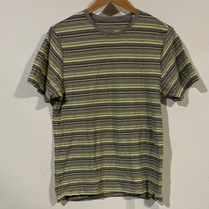 Prana Striped Gray and Yellow Men's Shirt